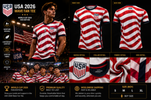 USA 2026 Wave Fan Tee