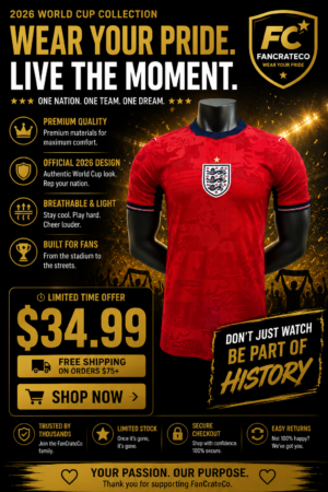 England Away Jersey 2026 – Fan Edition