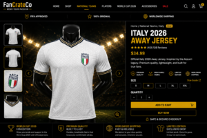 Italy Away Jersey 2026 | Premium Fan Tee