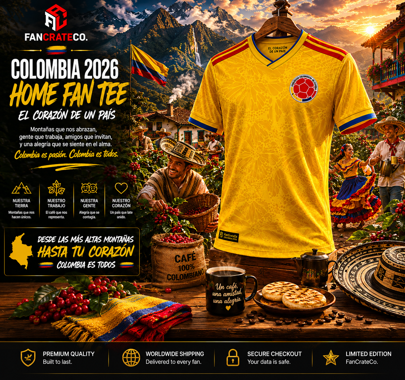Colombia Fan Tee